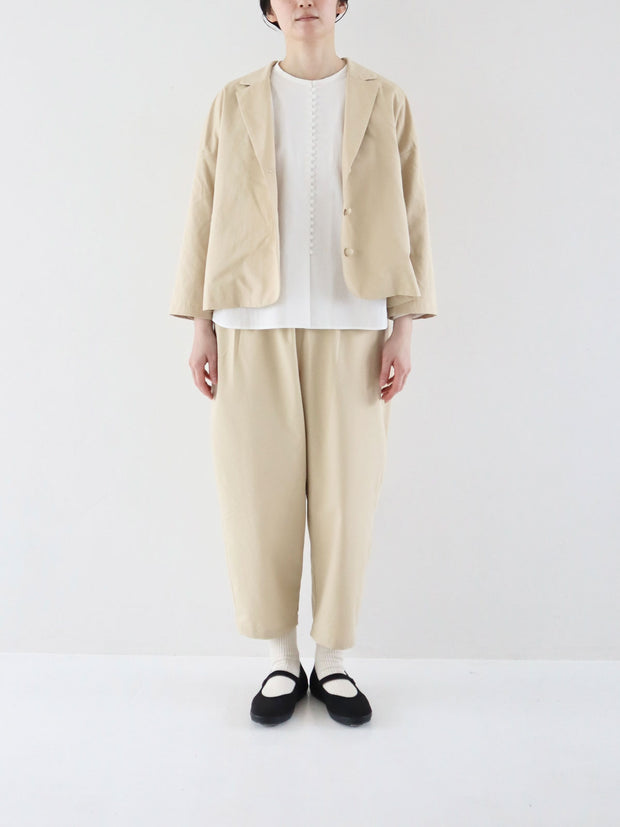 pot and tea シルクネップテーパードパンツ［期間限定販売］