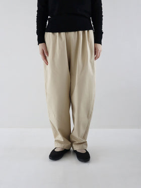 pot and tea シルクネップテーパードパンツ［期間限定販売］