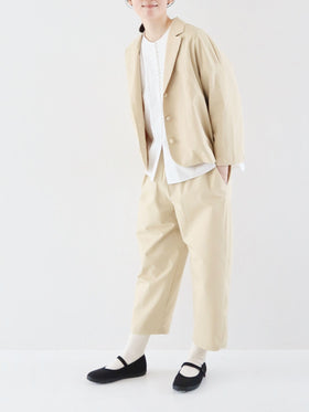pot and tea シルクネップテーパードパンツ［期間限定販売］