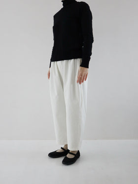 pot and tea シルクネップテーパードパンツ［期間限定販売］