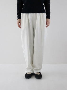 pot and tea シルクネップテーパードパンツ［期間限定販売］