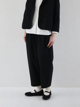 pot and tea シルクネップテーパードパンツ［期間限定販売］