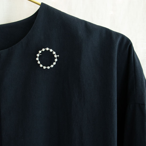 神保真珠商店 ブローチ  サークル L VINTAGE 無核 (SILVER)［期間限定販売］