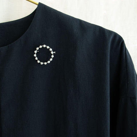 神保真珠商店 ブローチ  サークル L VINTAGE 無核 (SILVER)［期間限定販売］