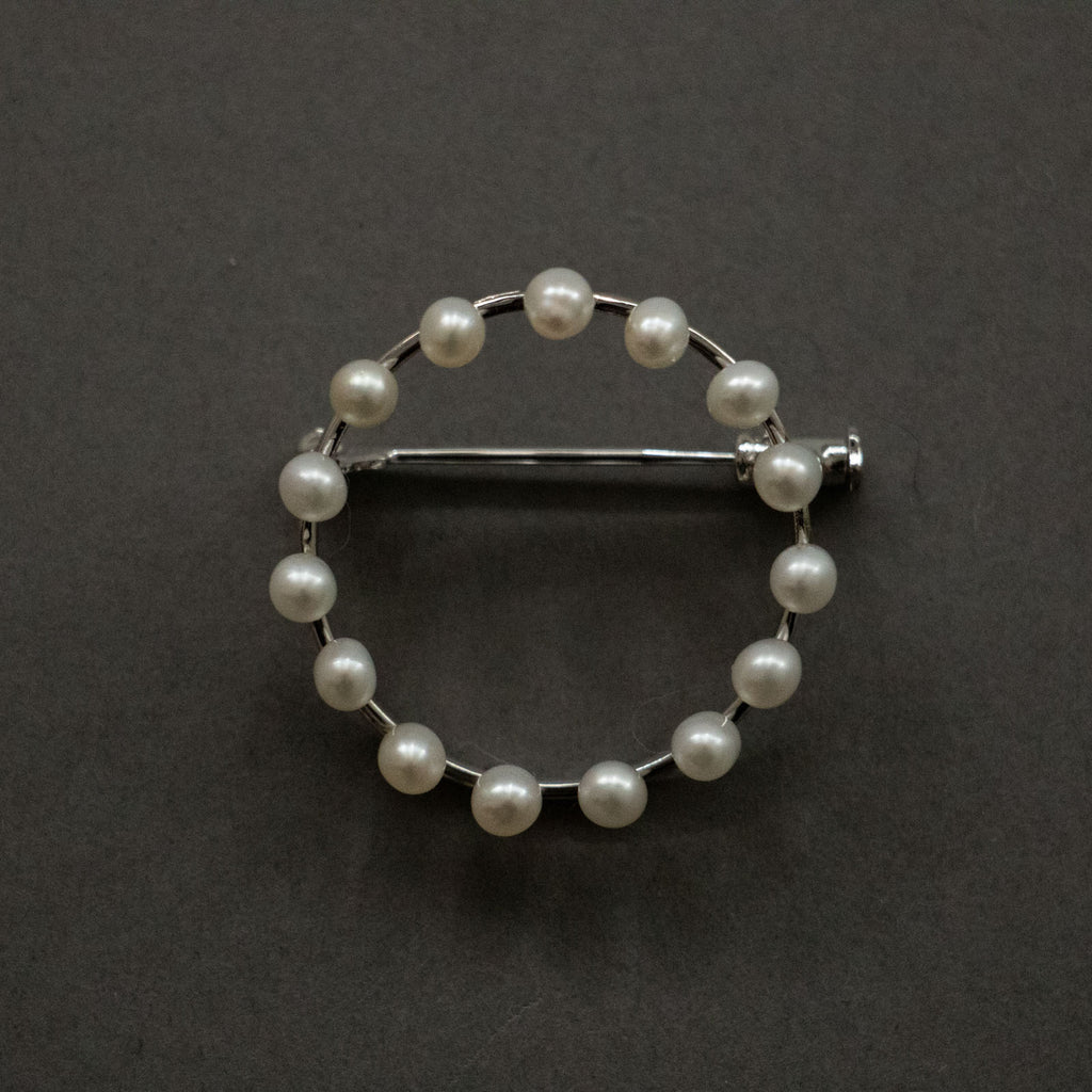 神保真珠商店 ブローチ  サークル L VINTAGE 無核 (SILVER)［期間限定販売］