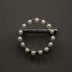 神保真珠商店 ブローチ  サークル L VINTAGE 無核 (SILVER)［期間限定販売］