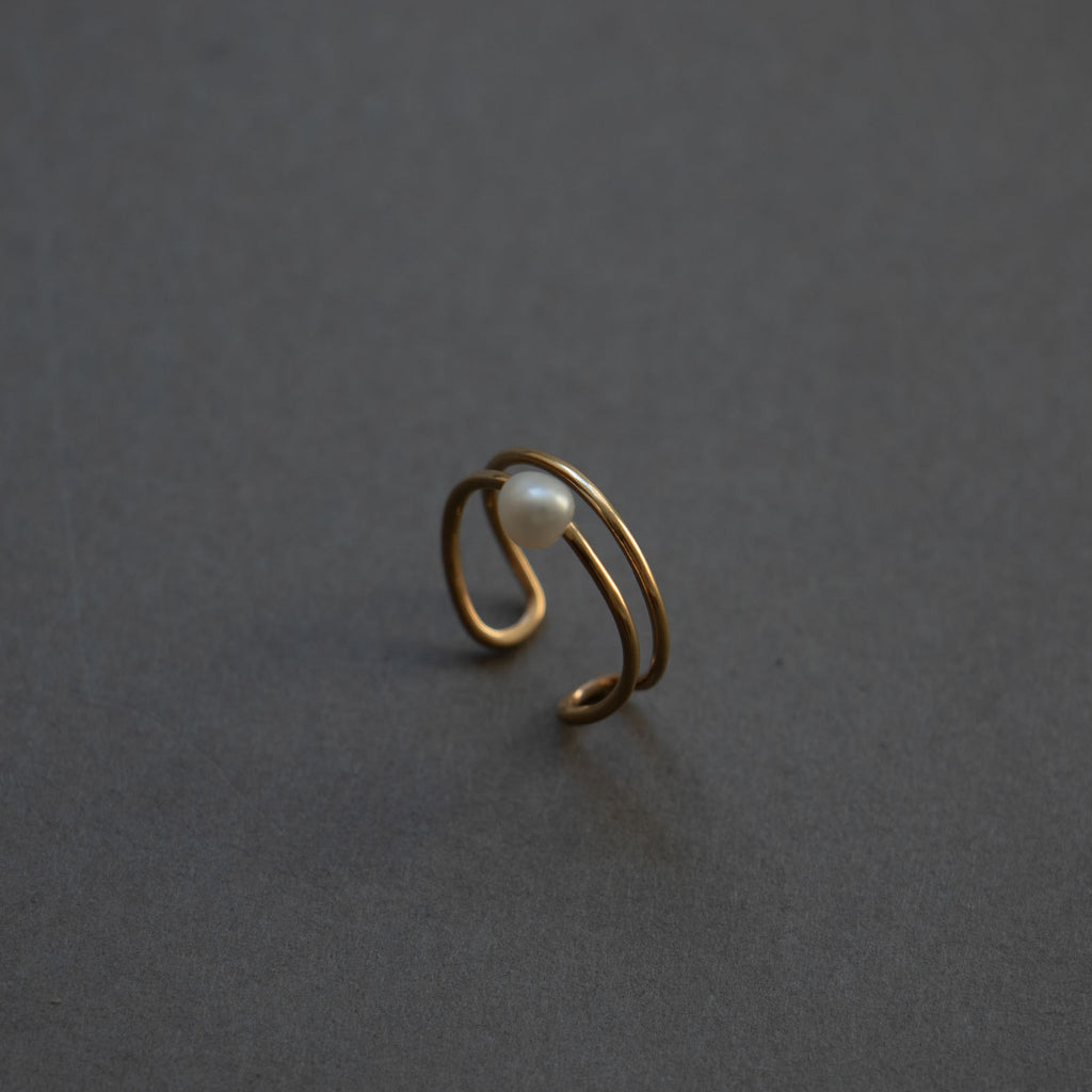 神保真珠商店 1珠イヤカフ VINTAGE 無核（K10）［期間限定販売］