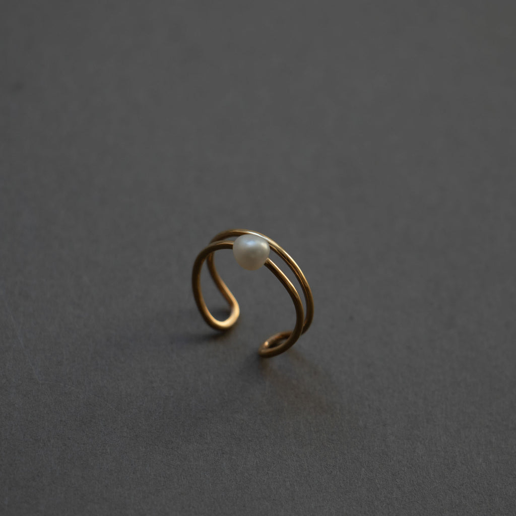 神保真珠商店 1珠イヤカフ VINTAGE 無核（K10）［期間限定販売］