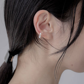 神保真珠商店 3珠イヤカフ VINTAGE 無核（K10）［期間限定販売］