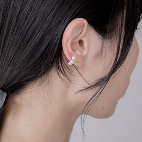 神保真珠商店 3珠イヤカフ VINTAGE 無核（K10）［期間限定販売］