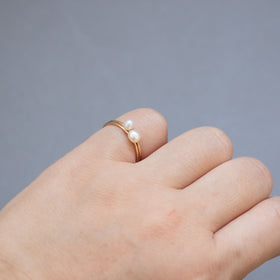 神保真珠商店 1珠リング（丸線）VINTAGE 無核（K10）［期間限定販売］