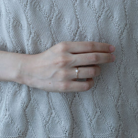 神保真珠商店 1珠リング（丸線）VINTAGE 無核（K10）［期間限定販売］