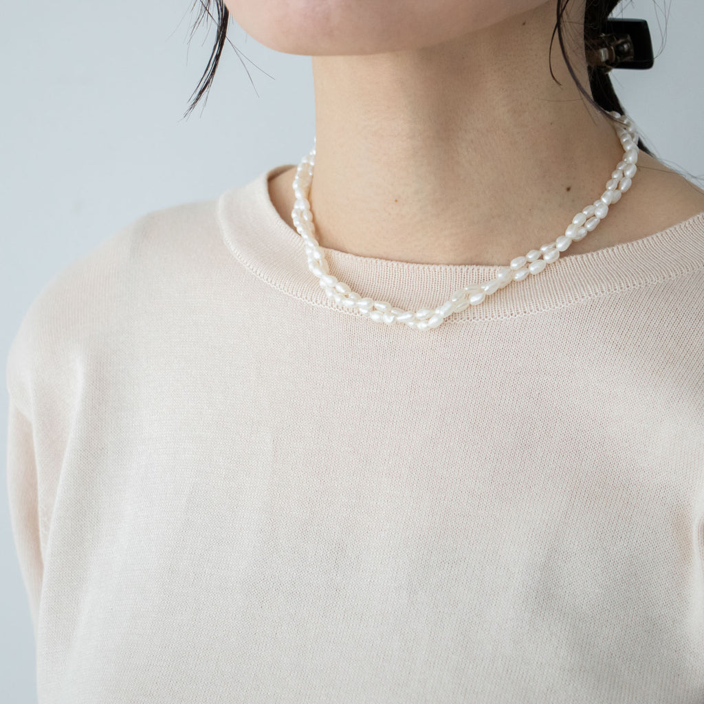 神保真珠商店 連ロングネックレス VINTAGE 無核 (SILVER)［期間限定販売］