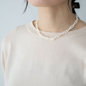 神保真珠商店 連ロングネックレス VINTAGE 無核 (SILVER)［期間限定販売］