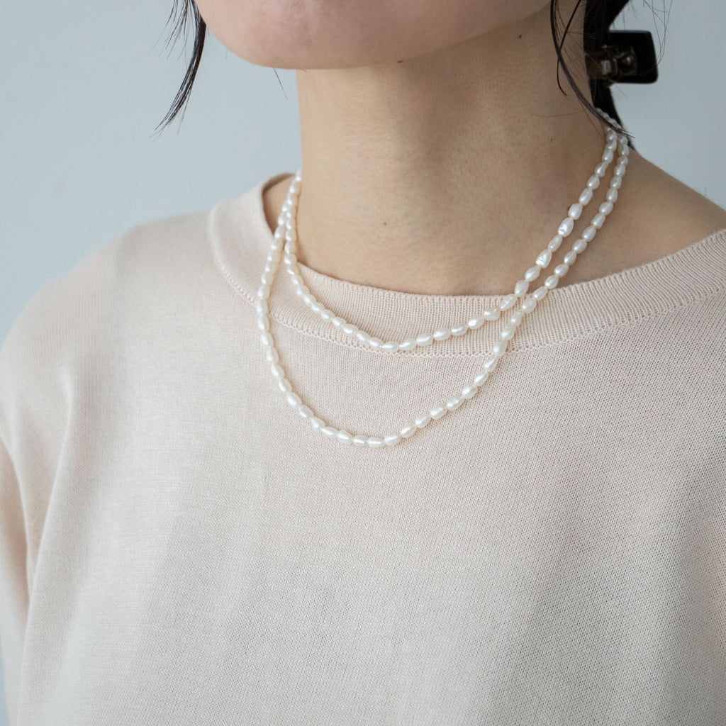 神保真珠商店 連ロングネックレス VINTAGE 無核 (SILVER)［期間限定販売］