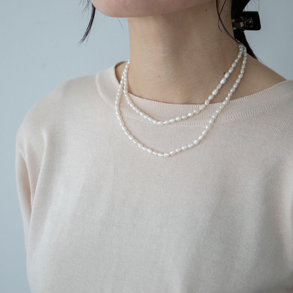 神保真珠商店 連ロングネックレス VINTAGE 無核 (SILVER)［期間限定販売］