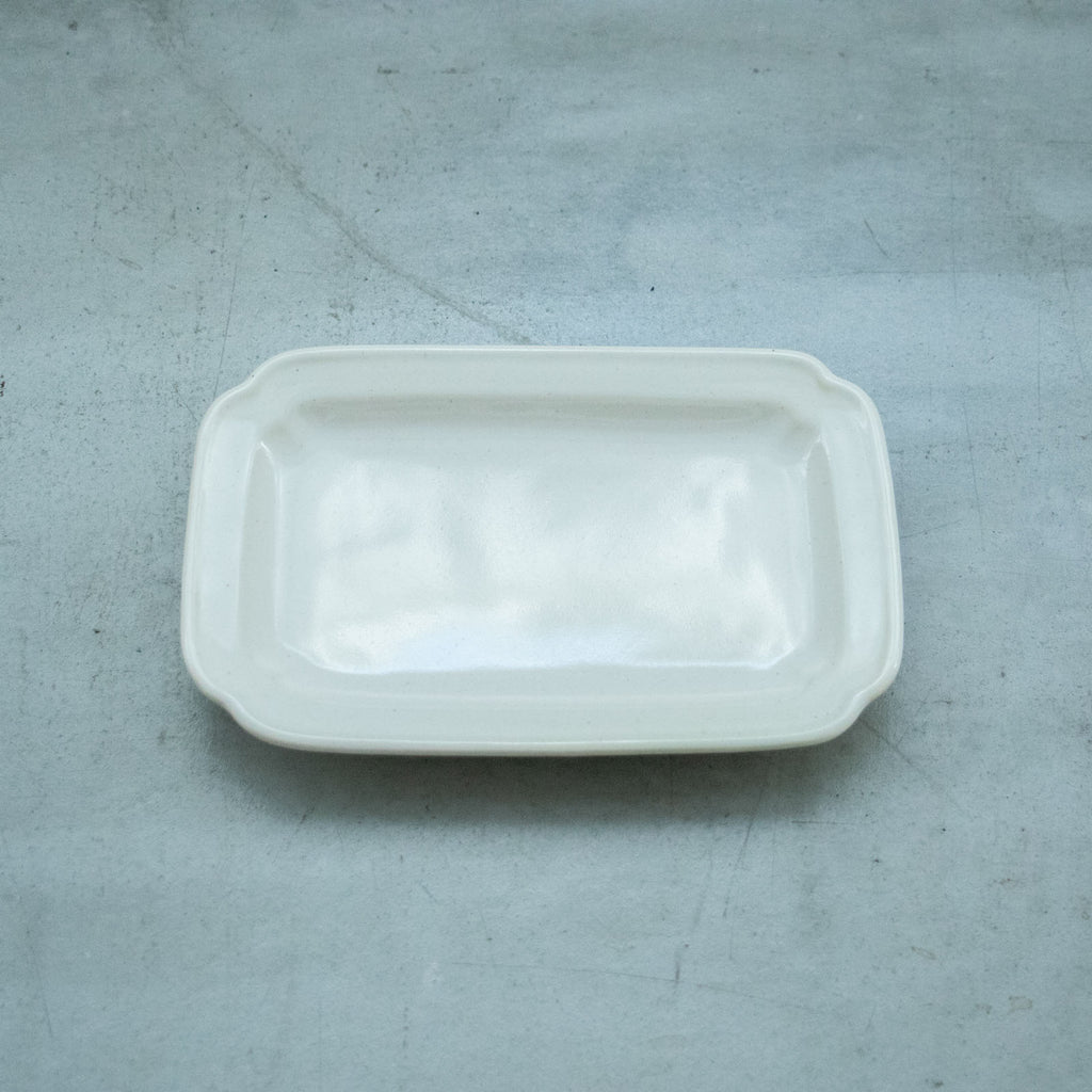 Awabi ware 隅切リム長方皿［期間限定販売］