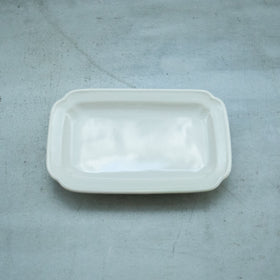 Awabi ware 隅切リム長方皿［期間限定販売］