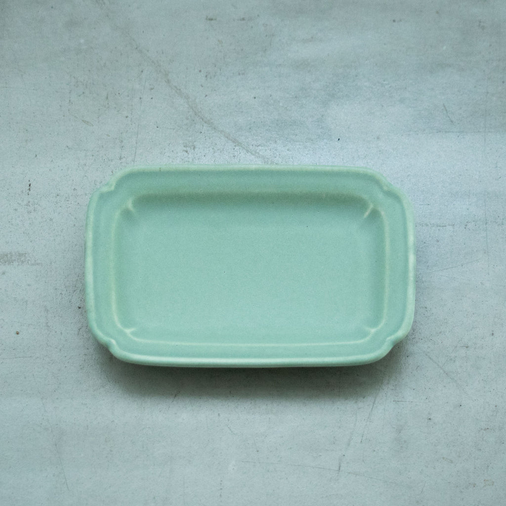 Awabi ware 隅切リム長方皿［期間限定販売］