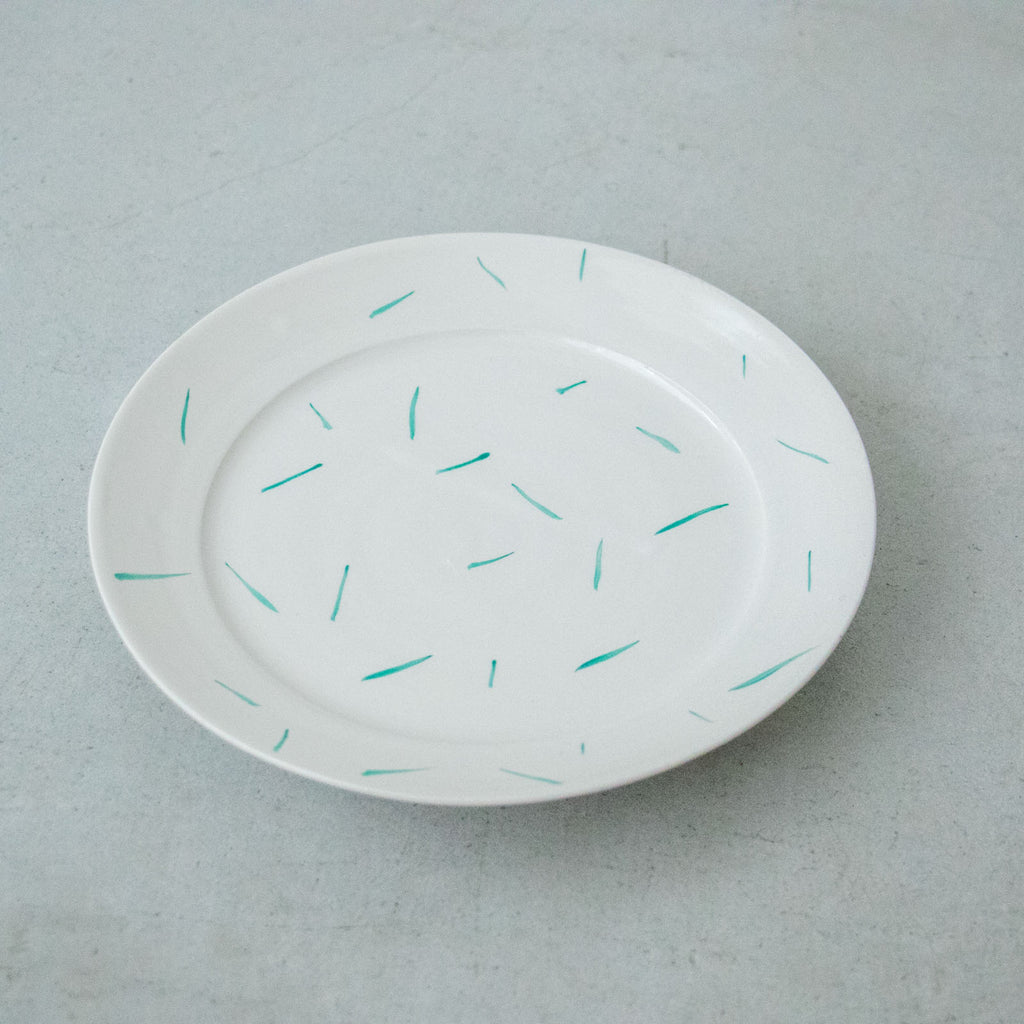 CANASA 皿 上絵 緑草［期間限定販売］
