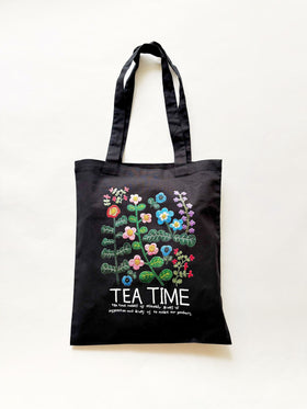 pot and tea ボタニカルプリントトートバッグ［期間限定販売］