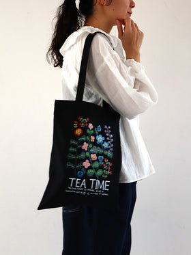 pot and tea ボタニカルプリントトートバッグ［期間限定販売］