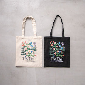 pot and tea ボタニカルプリントトートバッグ［期間限定販売］