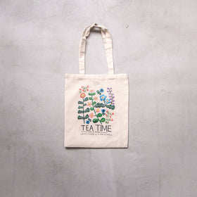 pot and tea ボタニカルプリントトートバッグ［期間限定販売］