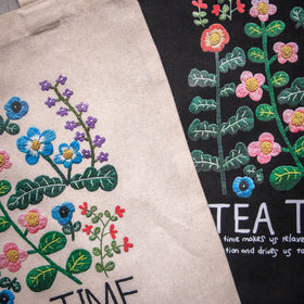 pot and tea ボタニカルプリントトートバッグ［期間限定販売］