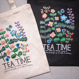 pot and tea ボタニカルプリントトートバッグ［期間限定販売］