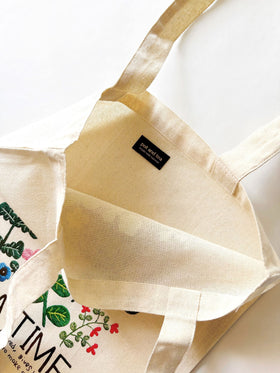 pot and tea ボタニカルプリントトートバッグ［期間限定販売］