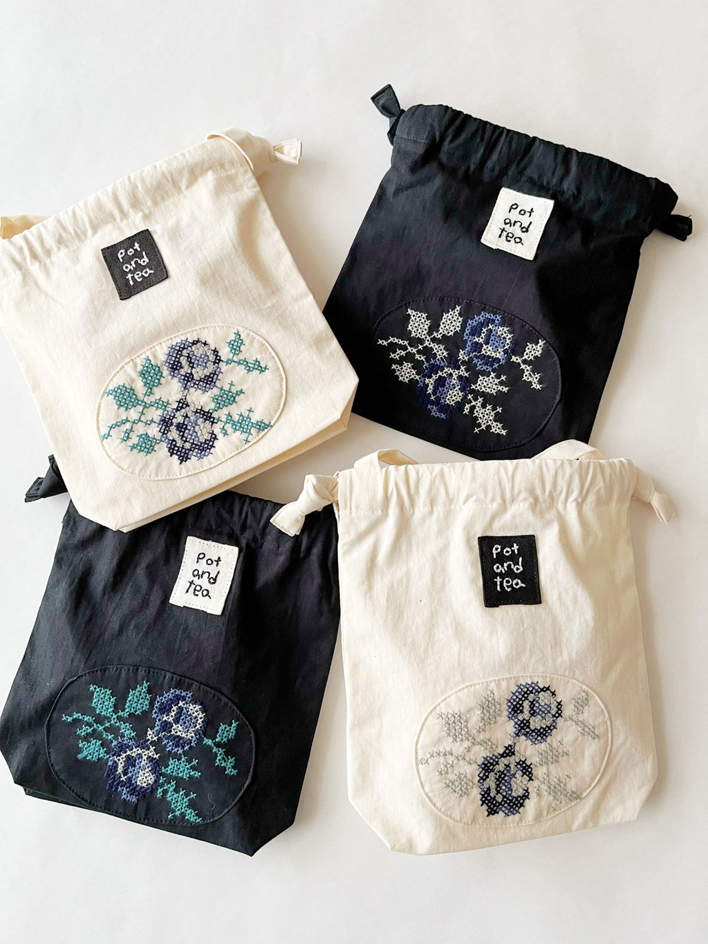 pot and tea クロスステッチミニポシェット［期間限定販売］