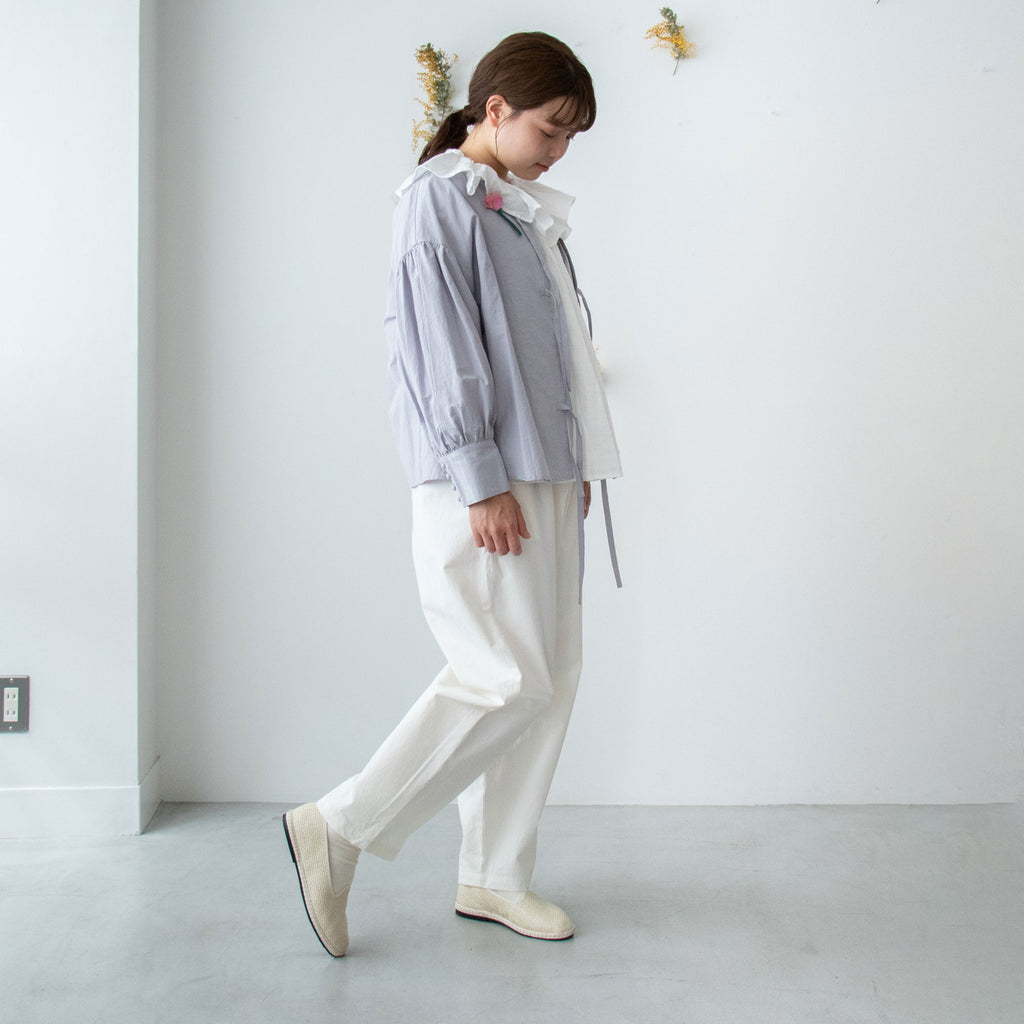 pot and tea ガーゼのゴムそで口 ブラウス［期間限定販売］