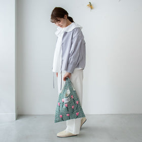 pot and tea ガーゼのゴムそで口 ブラウス［期間限定販売］