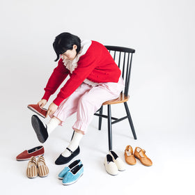 pot and tea ガーゼのゴムそで口 ブラウス［期間限定販売］