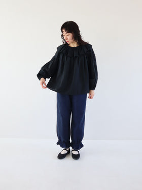 pot and tea ガーゼのゴムそで口 ブラウス［期間限定販売］