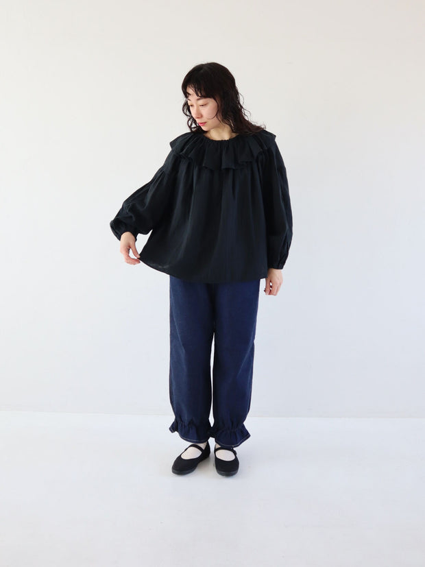 pot and tea ガーゼのゴムそで口 ブラウス［期間限定販売］