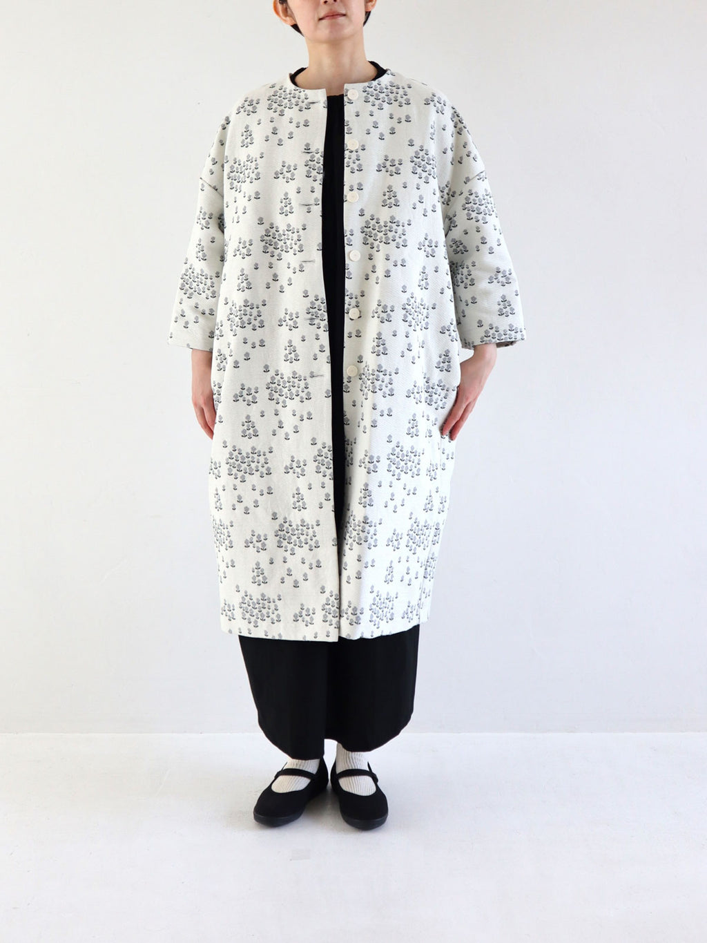 pot and tea 小花JQドロップショルダーコート［期間限定販売］