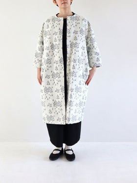 pot and tea 小花JQドロップショルダーコート［期間限定販売］