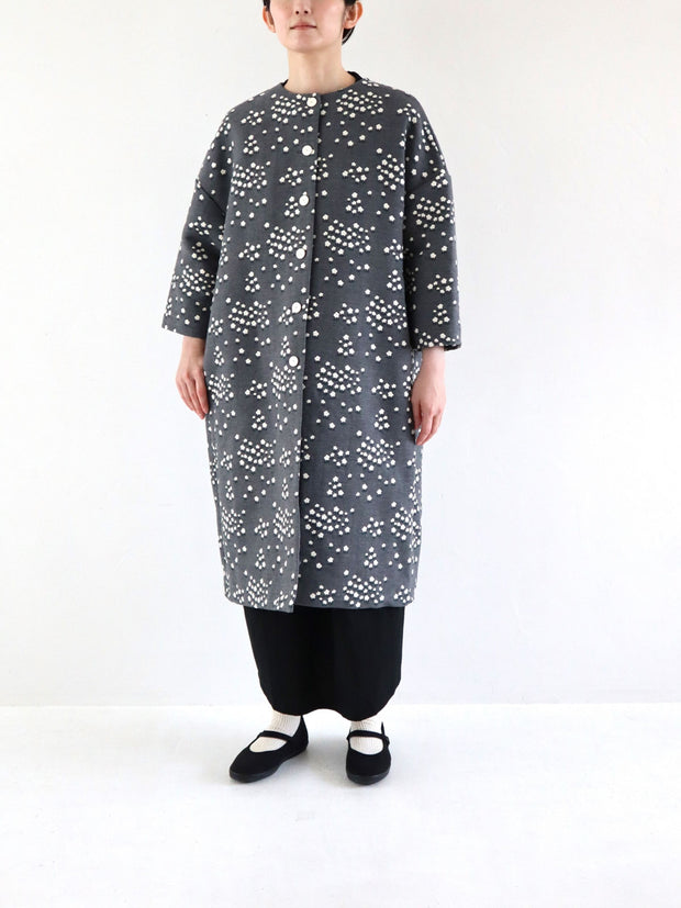 pot and tea 小花JQドロップショルダーコート［期間限定販売］