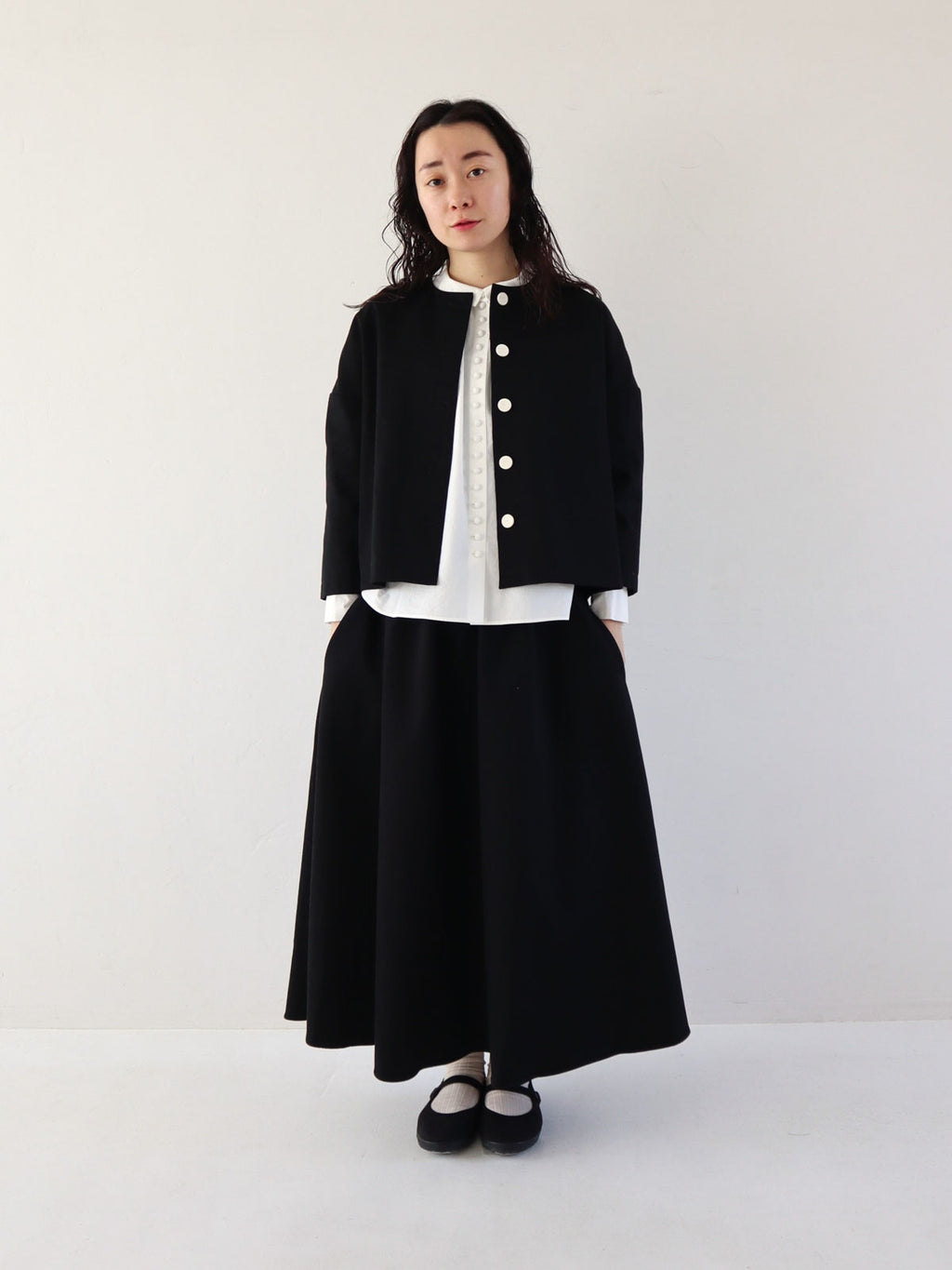 pot and tea チノクロスドロップショルダージャケット［期間限定販売］