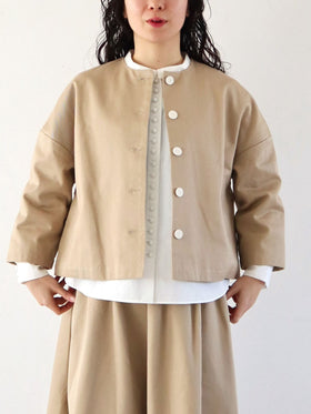 pot and tea チノクロスドロップショルダージャケット［期間限定販売］