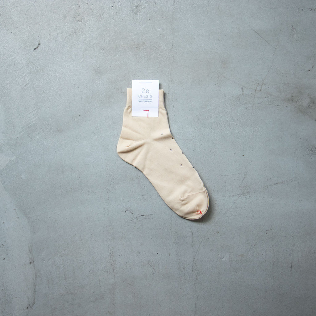 2e CHESTS×MARCOMONDE ショートソックス／stone付き［期間限定販売］