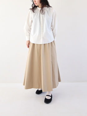 pot and tea チノクロスたっぷりフレアスカート［期間限定販売］