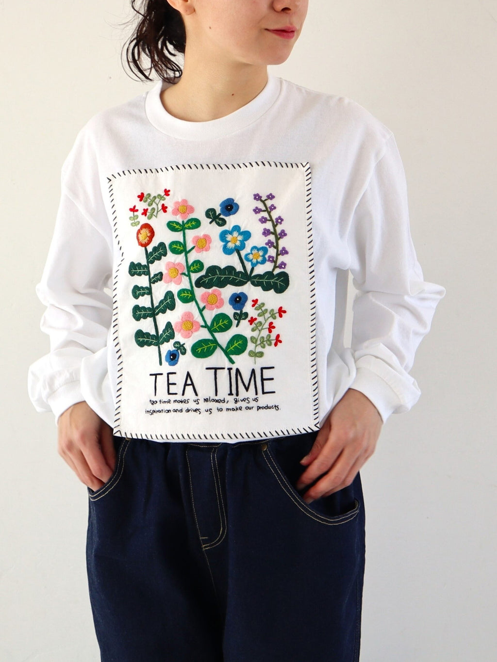 pot and tea ボタニカルロングTシャツ［期間限定販売］
