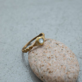SURUME. Shave Stone Thin Ring［期間限定販売］