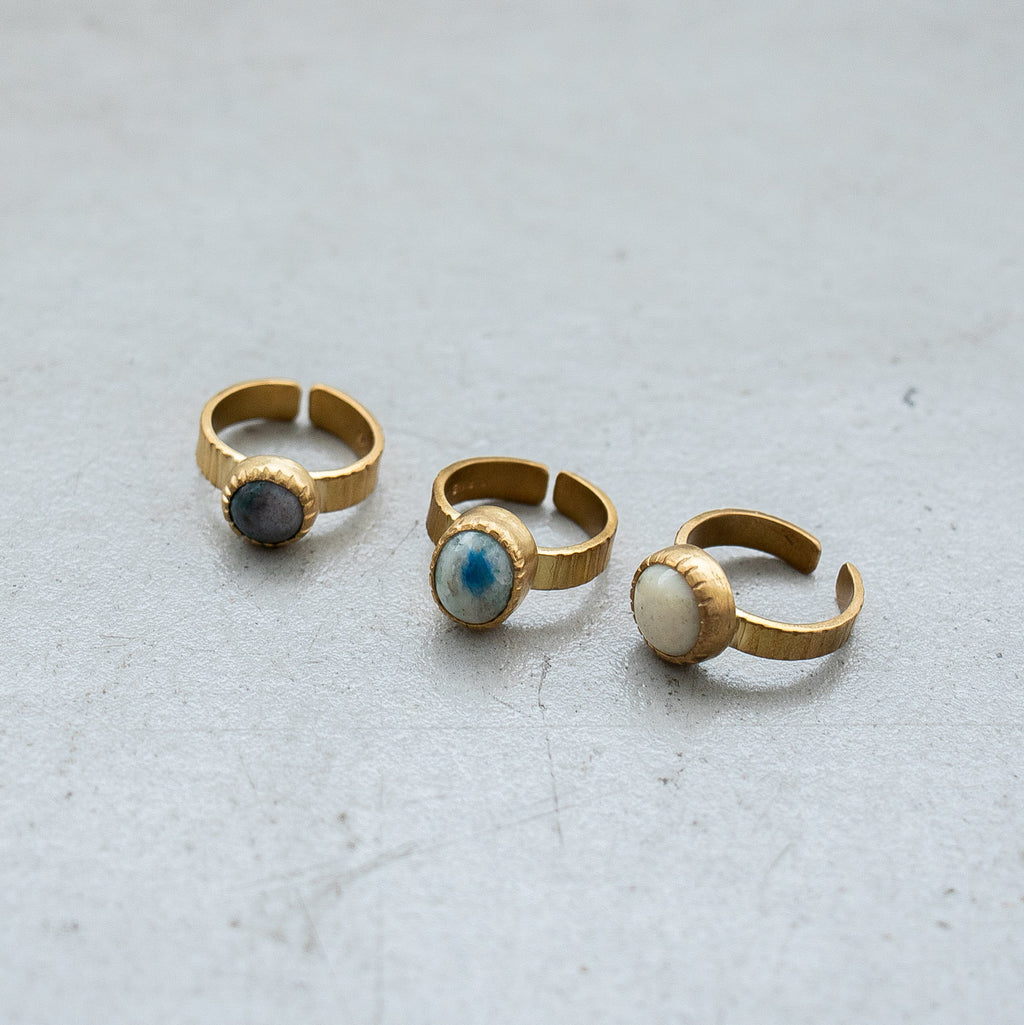 SURUME. Cutting Stone Ring