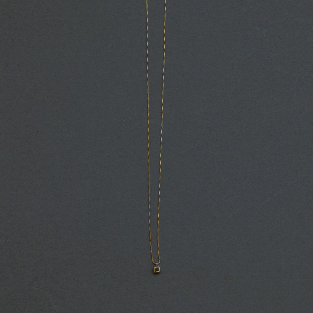 accessories mau スクエアダイヤモンドネックレス