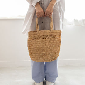 AMPIANA Line tote bag M ナチュラル［期間限定販売］