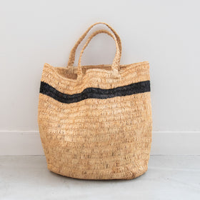 AMPIANA Line tote bag L ブラック［期間限定販売］